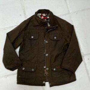 Barbour kids wax jacket XXS with rose lining (2T-3T)